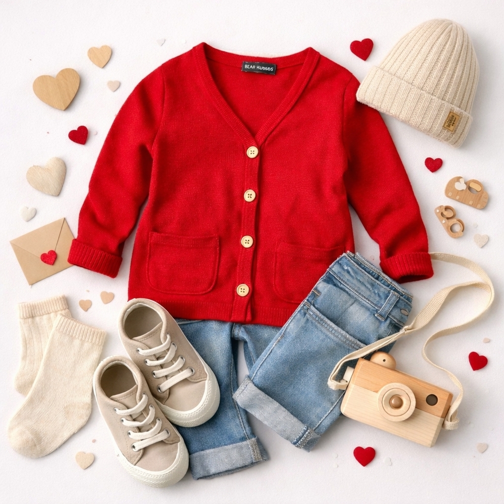 Beau Hudson Bright Red Signature Cardigan – Size 2